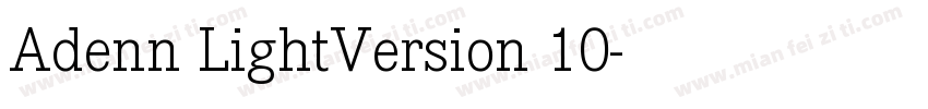 Adenn LightVersion 10字体转换